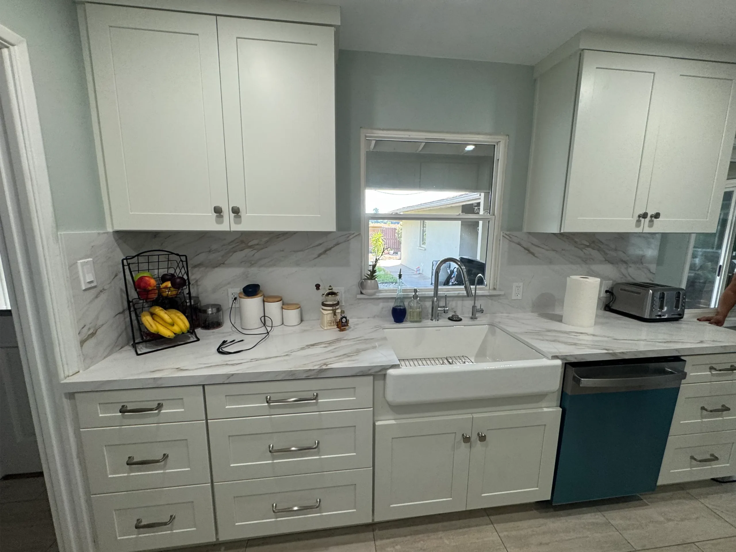 Upper Ojai Remodel Sink Wall after