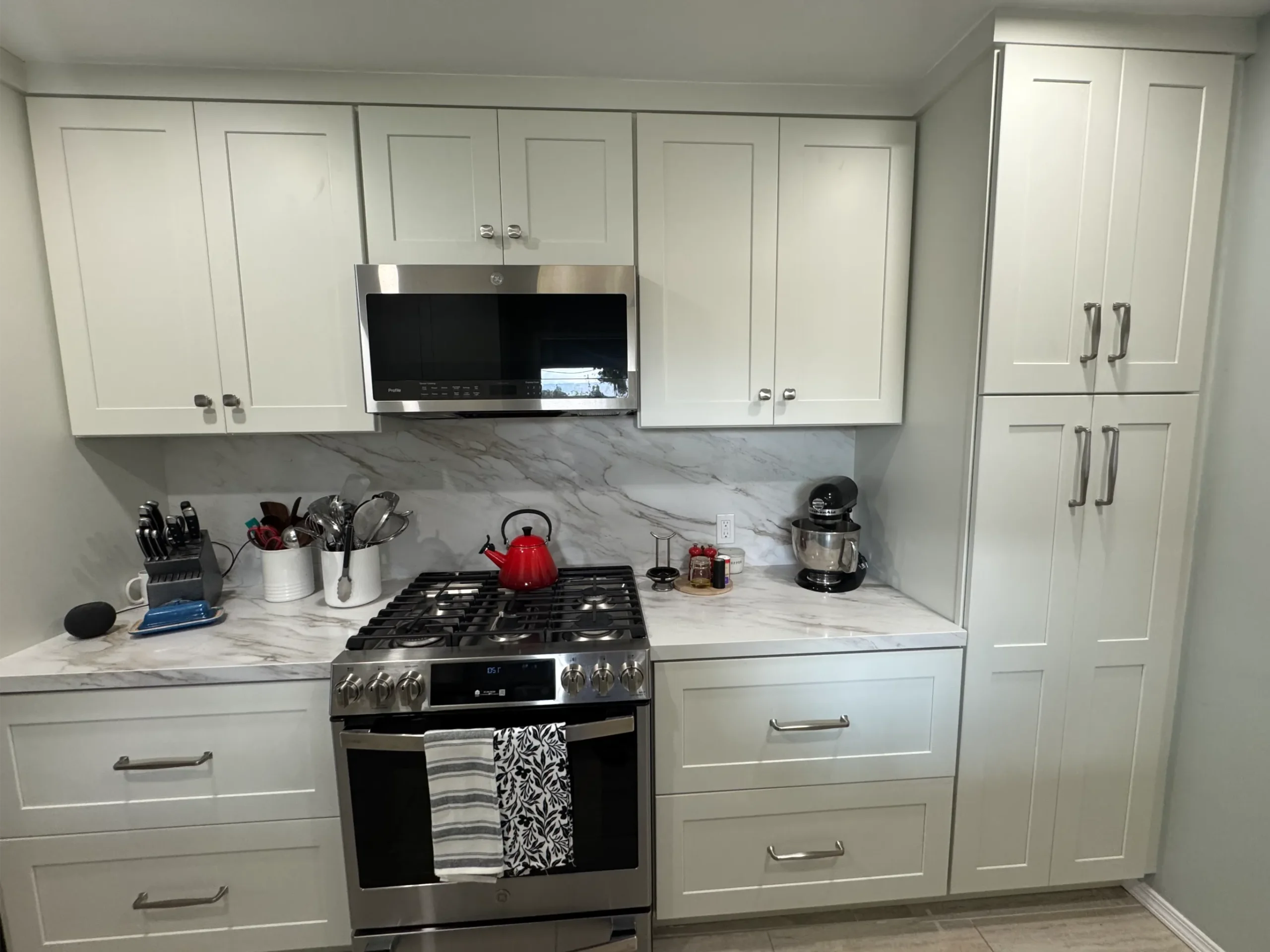 Upper Ojai Remodel Stove Wall After